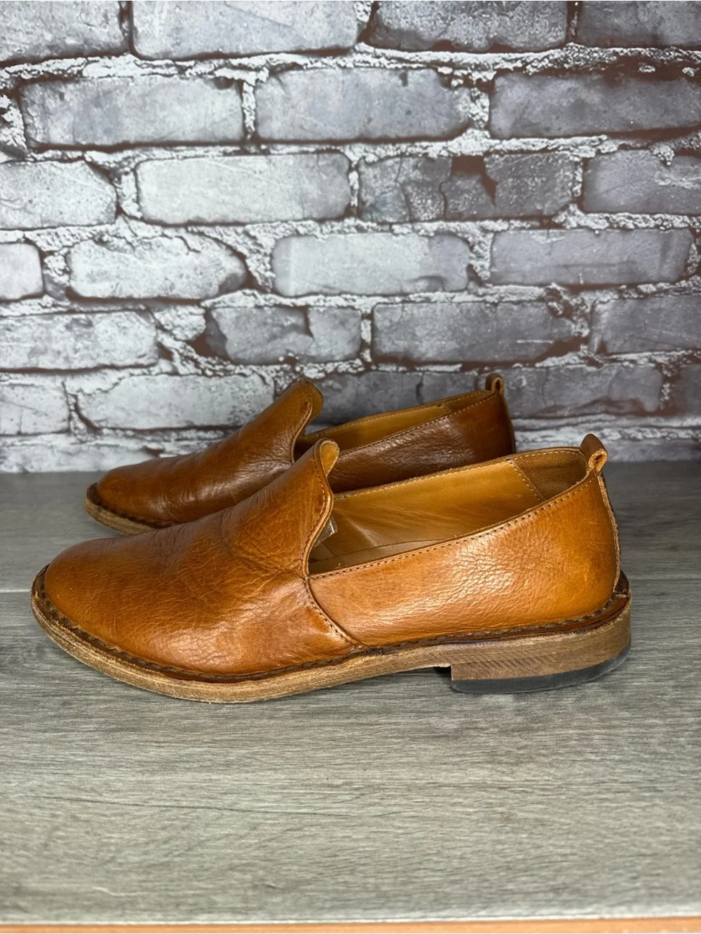 Astorflex Patnoflex Travel Loafer Brown Leather Slip On Shoes Men Sz 41EU/8M US